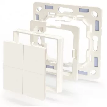 Shelly BLU Wall Switch 4 šviesos jungiklis Plastikinis Dramblio kaulo spalvos Valdymo tipas: Mygtukai