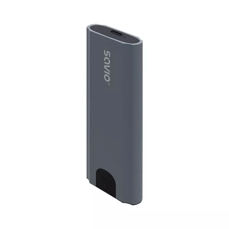 M.2 SSD korpusas SAVIO AK-67 pilkas, USB 10 Gbit/s, vieno M.2 disko palaikymas