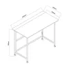 Maclean sulankstomas stalas, juodas, mobilus, 100x50cm, maks. 50kg MC-1250 B