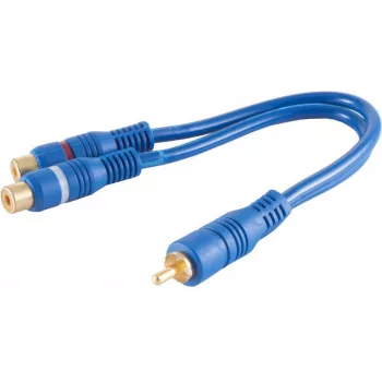 Garso kabelis RCA 2 x RCA ShiverPeaks BS40045 0,2 m mėlynas