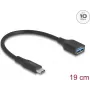 DeLOCK USB adapteris USB Type-C kištukas į Type-A lizdą 10 Gbps 19 cm 60 W