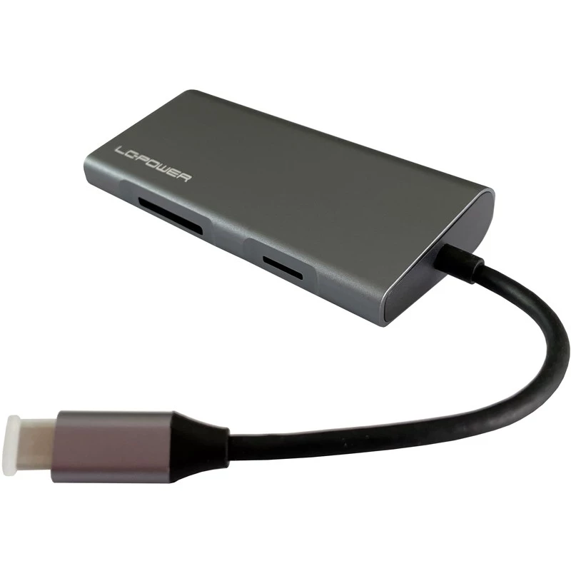Nešiojamojo kompiuterio dokas LC-Power LC-HUB-C-MULTI-5 USB 3.2 Gen 1 Type-C laidas