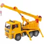 Kraninis sunkvežimis BRUDER MAN BR-02754, ABS konstrukcija, geltonas, 4+ metų (be šviesos ir garso modulio)