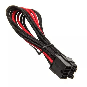 SidabrinėStone PCIe-8-Pin to PCIe-6+2-Pin kabelis, 250mm - juoda/raudona