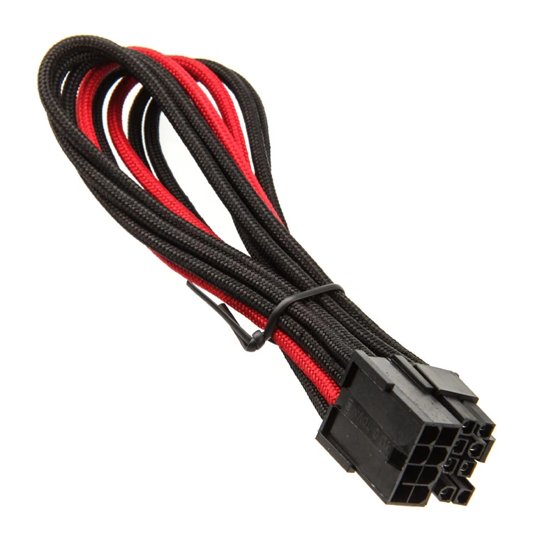 SidabrinėStone PCIe-8-Pin to PCIe-6+2-Pin kabelis, 250mm - juoda/raudona