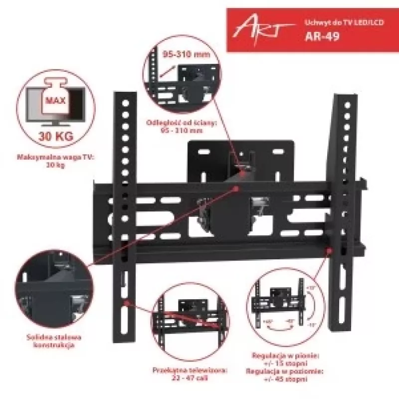 LCD laikiklis AR-49 22-47'' 30KG