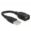 USB kabelis DeLOCK 15cm USB 2.0 USB A juodas