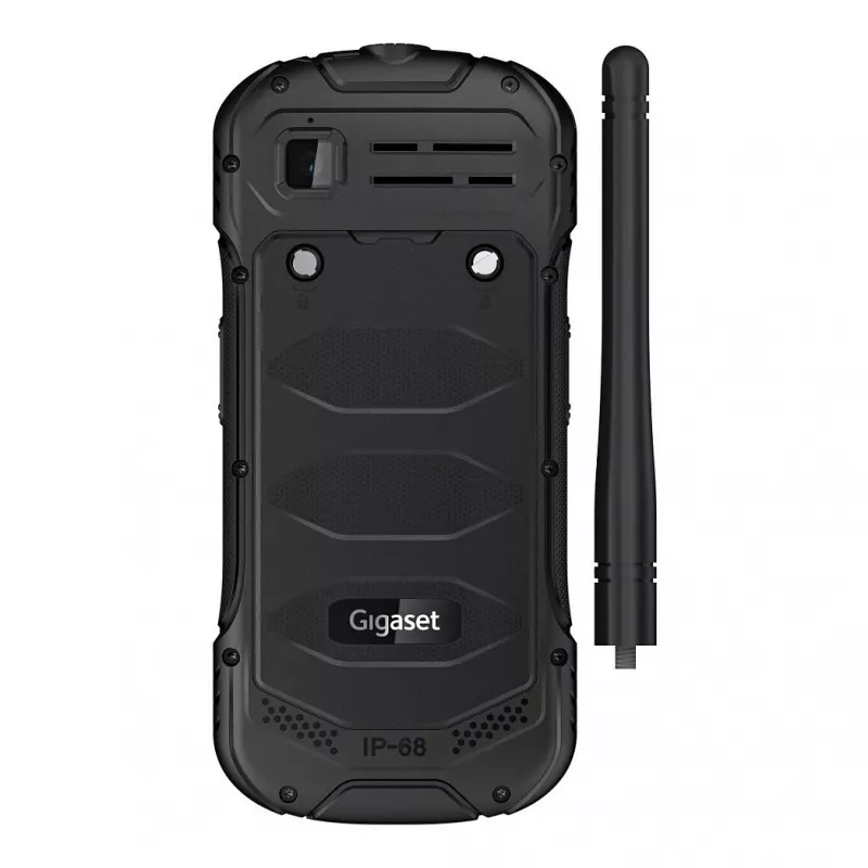 GIGASET GLX 8 ACTIVE juoda 6,1 cm 2,4 colio ekranas Push-to-talk funkcija 2500 mAh baterija IP68 2 MP kamera Dual-SIM Bluetooth