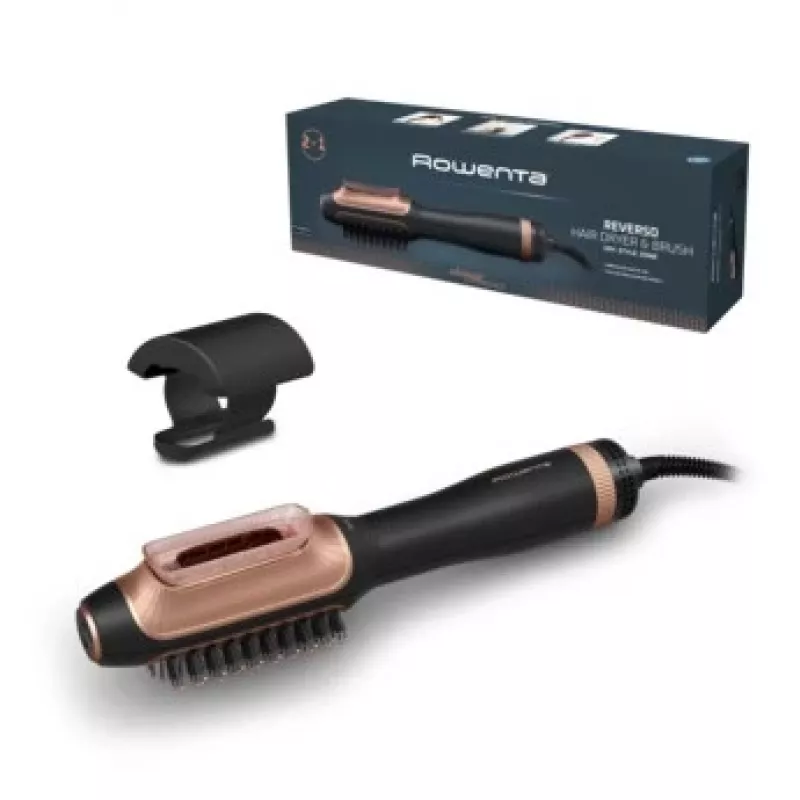 Karšto oro šepetys ROWENTA CF9840F0 — Šilta technologija, 220–240 V, juoda / vario, joninė funkcija