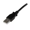 StarTech.com 2m USB 2.0 A į stačiu kampu dešinį B kabelį - M/M, 2 m, USB A, USB B, USB 2.0, 0.48 Gbit/s, juodas