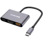 Canyon DS-4 USB Type-C šakotuvas 10000 Mbit/s HDMI USB 3.2 Gen 2