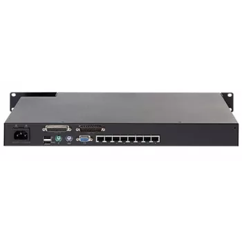 KVM jungiklis APC KVM0108A, 8 prievadų PS/2 VGA, 1U stovo, 1600x1200, juodas