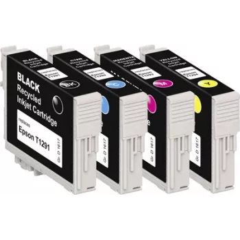 Basetech Rašalas pakeičia Epson T1291, T1292, T1293, T1294 suderinamas kombinuotas rinkinys Juoda, Žydra, Purpurinė, Geltona BTE125 1617,4050-126