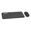 Logitech Pebble 2 Combo for Mac belaidė klaviatūra pelė QWERTZ vokiška grafitas