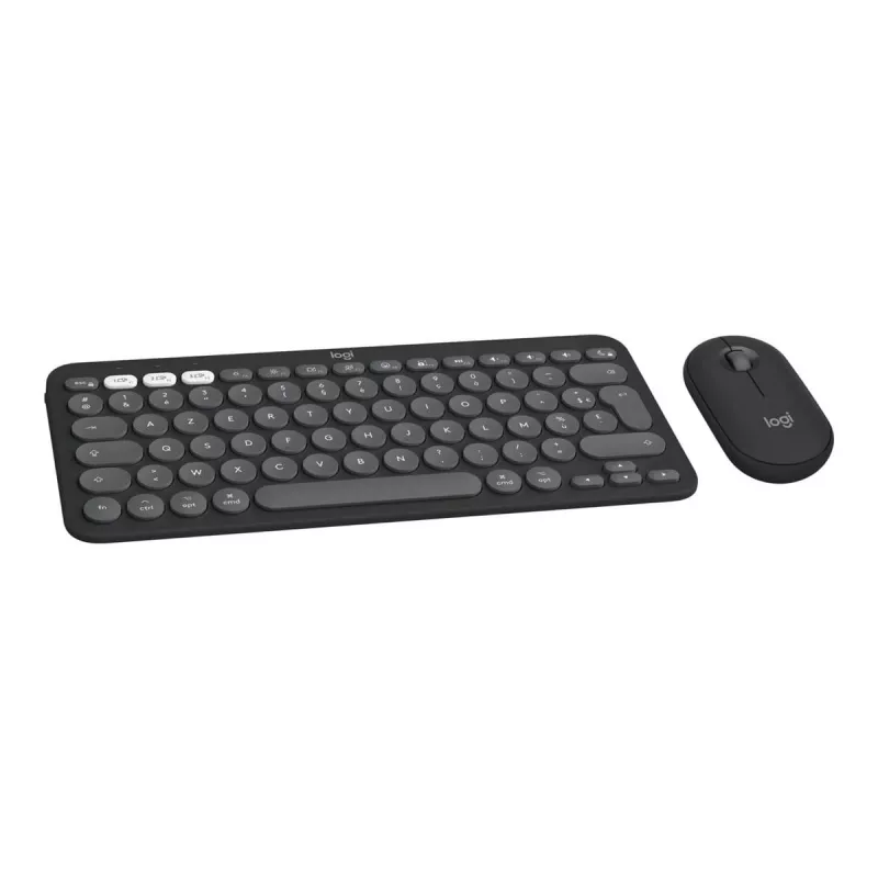 Logitech Pebble 2 Combo for Mac belaidė klaviatūra pelė QWERTZ vokiška grafitas