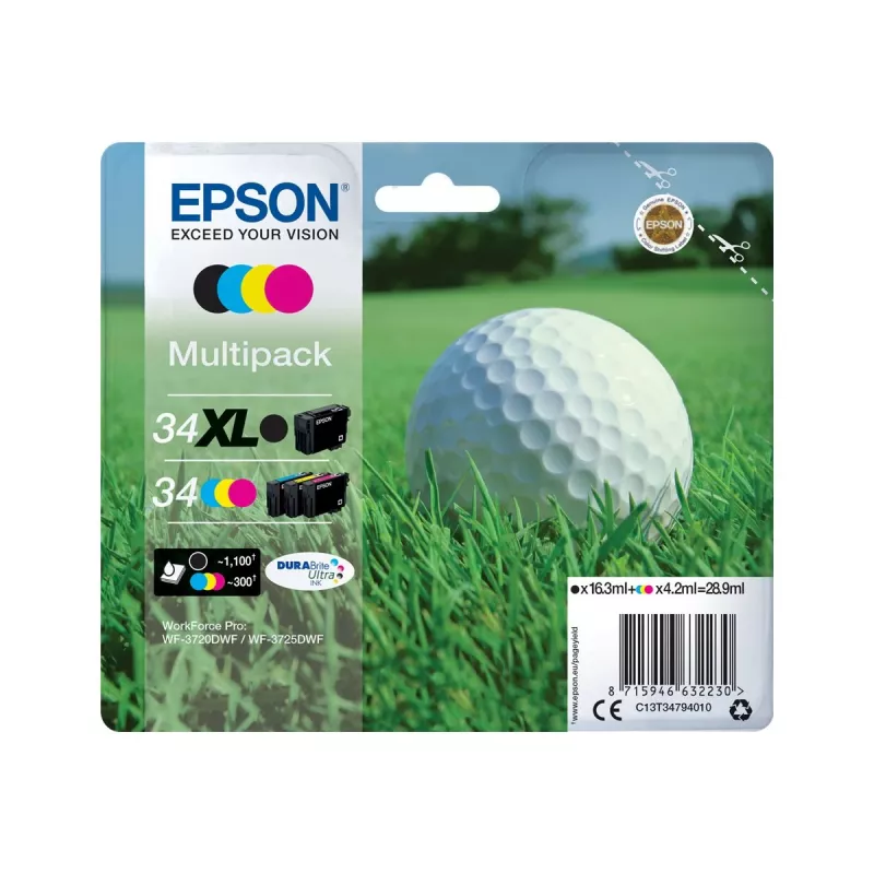 Epson Golf ball T3479 rašalo kasetė 1 vnt. Originali juoda, žalsvai mėlyna, rausvai raudona, geltona