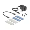 SSD korpusas DeLOCK 42027 pilkas M.2 10 Gbit/s USB Type-C