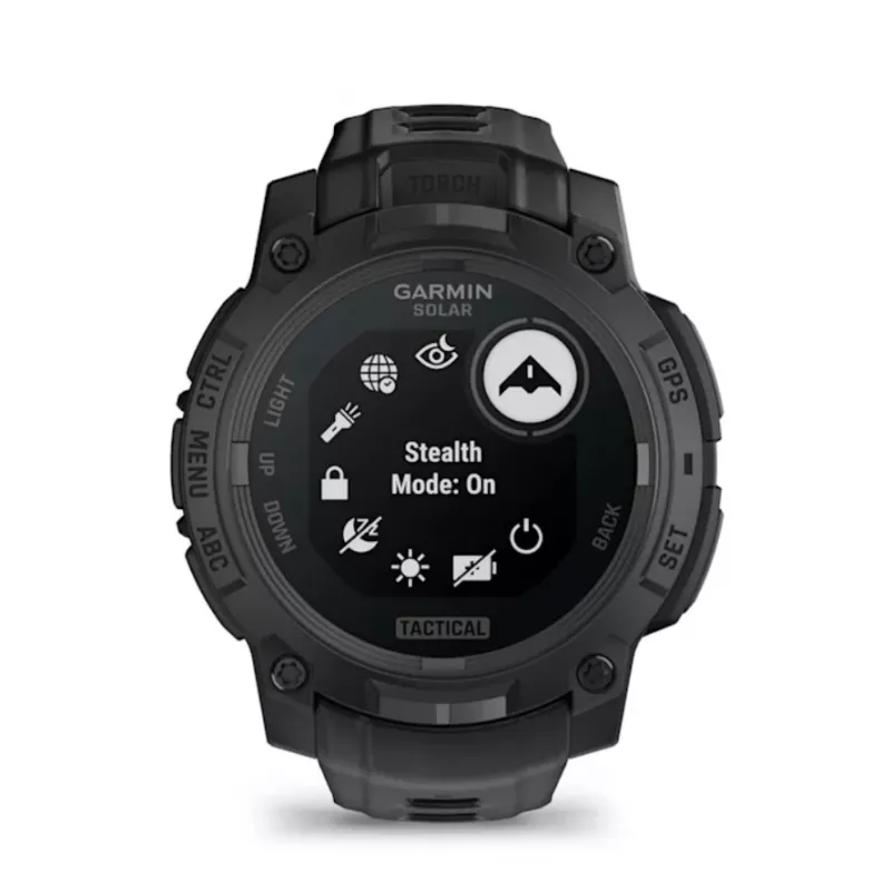 Išmanusis laikrodis GARMIN Instinct 3 45mm Solar Tactical Edition Juoda — 45 mm, saulės energijos įkrovimas, GPS, širdies ritmo monitorius