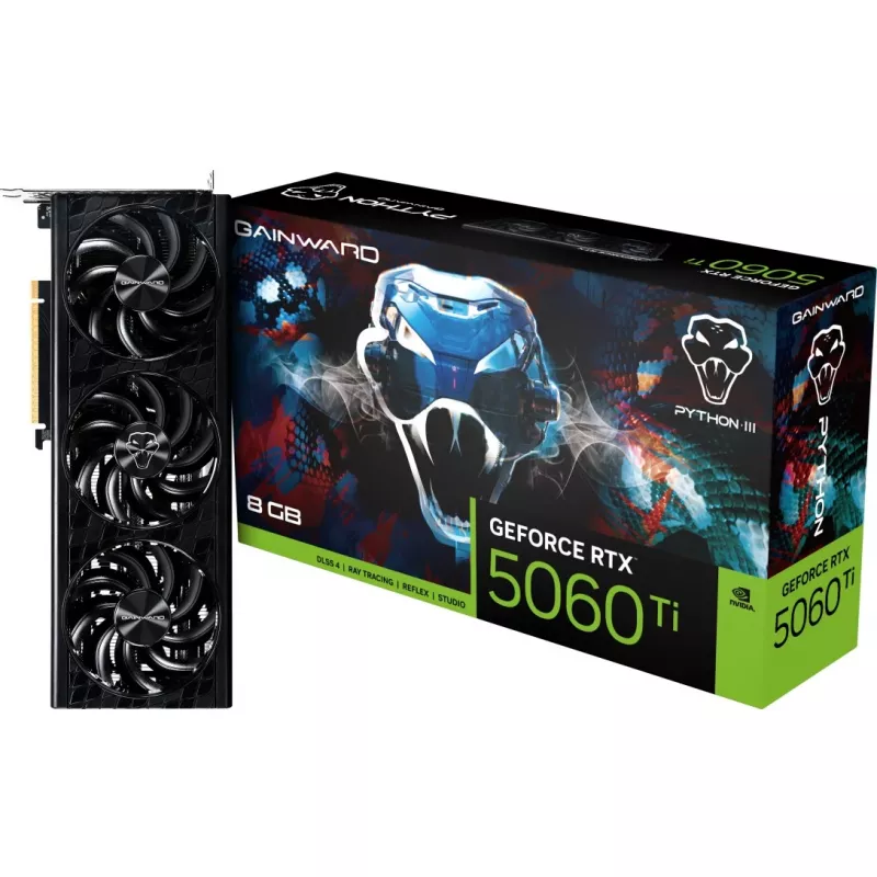 Gainward GeForce RTX 5060 Ti Python III 8GB GDDR7 vaizdo plokštė