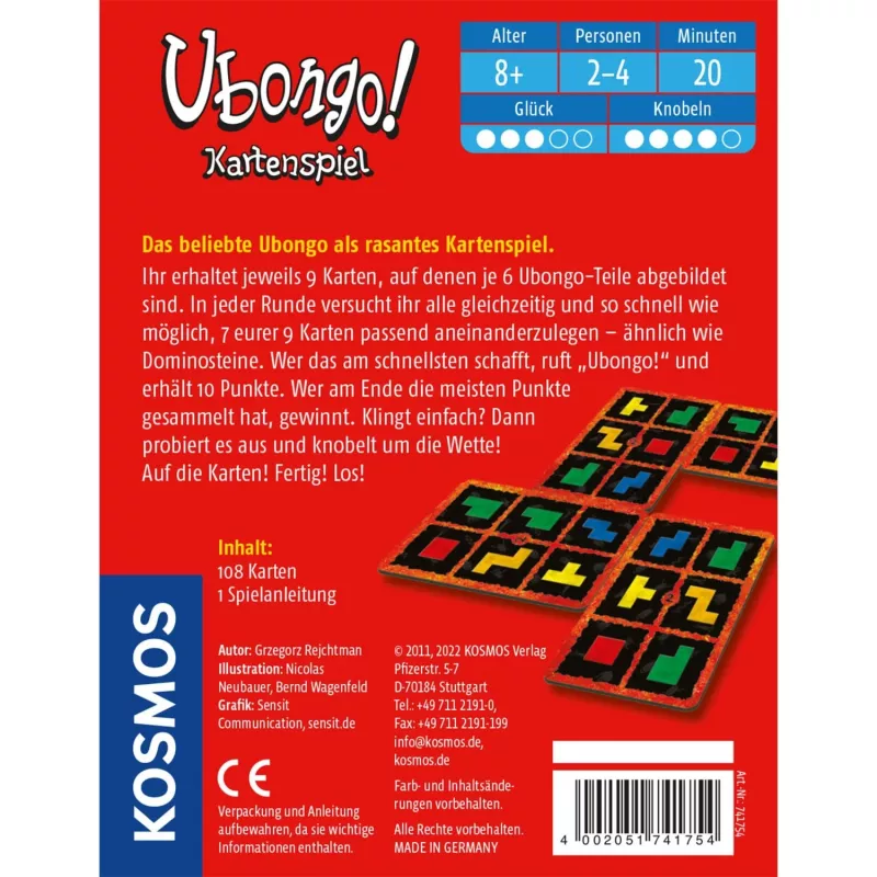 Kosmos Ubongo 20 min kortų žaidimas