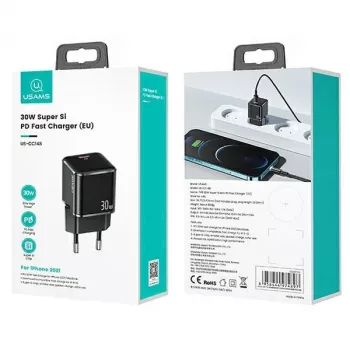 Sieninis įkroviklis usams T45 30W USB‑C PD3.0 išmaniesiems telefonams ir planšetėms