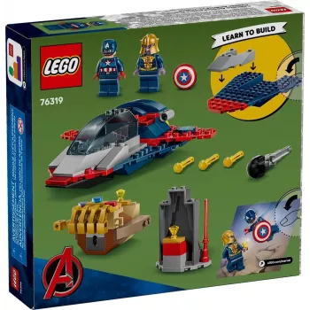 Konstruktorius LEGO Marvel Super Heroes Kapitonas Amerika Tanosas 76319 — 107 detalės, 2 minifigūrėlės, amžius 4+