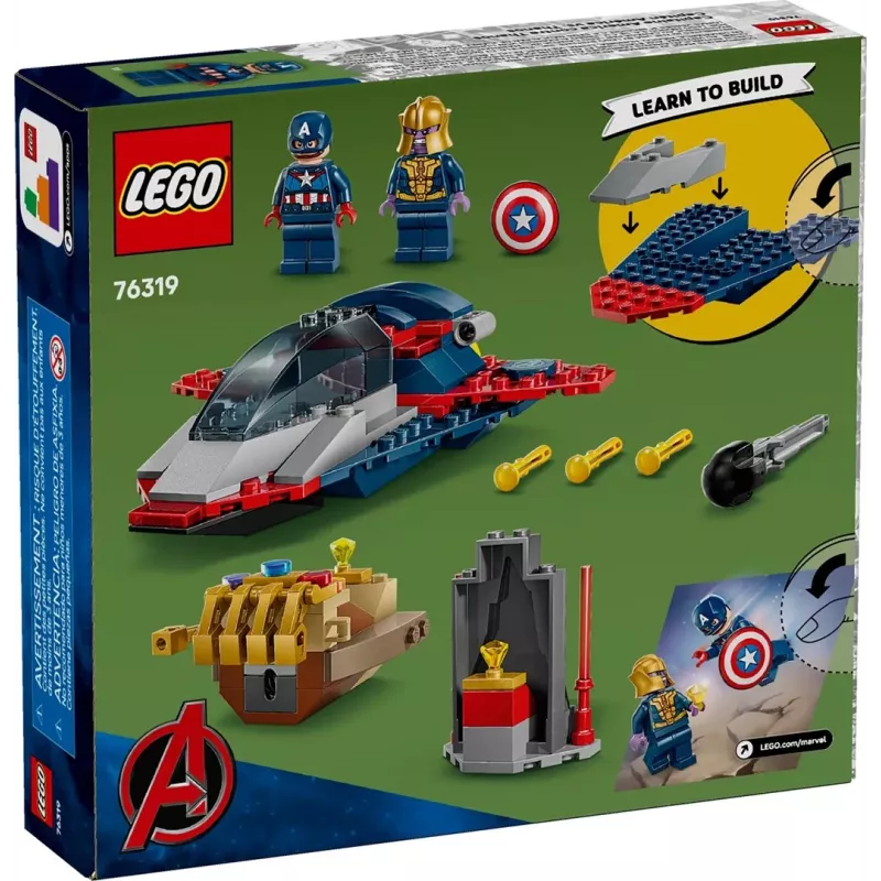 Konstruktorius LEGO Marvel Super Heroes Kapitonas Amerika Tanosas 76319 — 107 detalės, 2 minifigūrėlės, amžius 4+