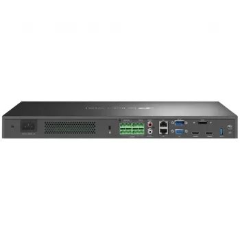 Tinklo vaizdo registratorius TP-Link VIGI 64 kanalų NVR, 64 kanalų įvestis, 4K 3840×2160, 16 kanalų peržiūra, SATA HDD, iki 64 TB, 2×LAN, USB-A