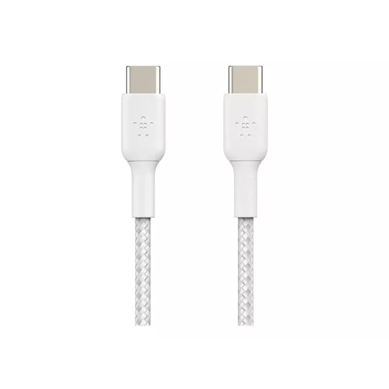 Belkin BOOST CHARGE - USB laidas - 24 kontaktų USB-C (M) į 24 kontaktų USB-C (M) - USB 2.0 - 2 m - balta