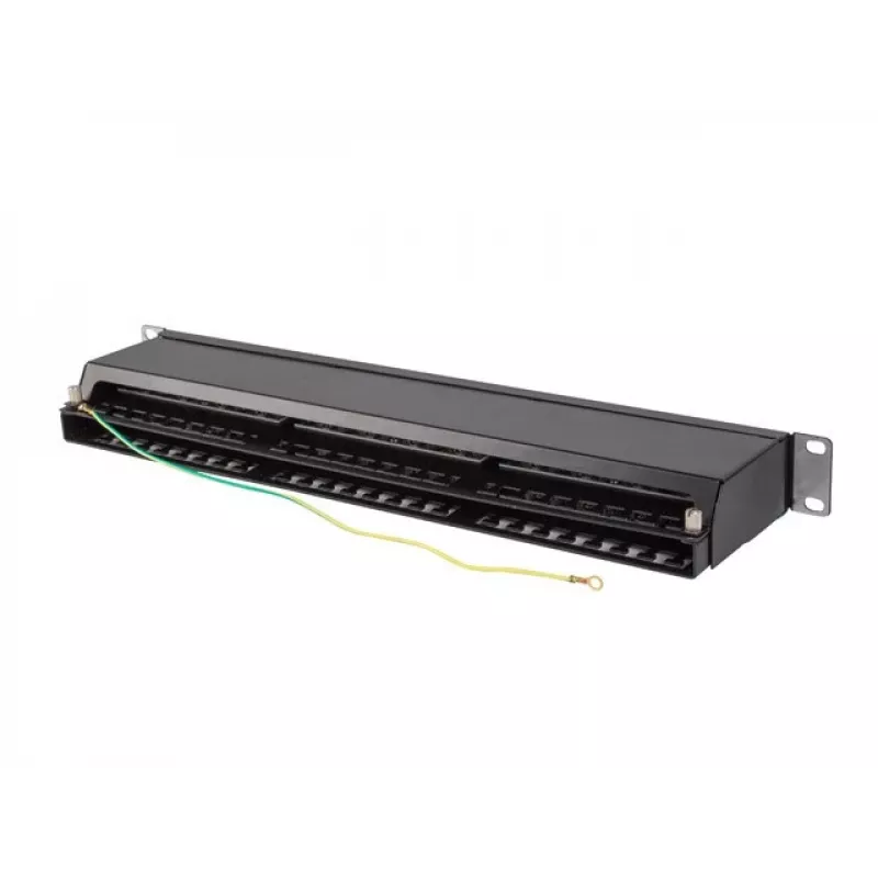 PATCH PANEL 48 PORT 1U 19 CAT6A FTP EKRANUOTAS JUODAS LANBERG