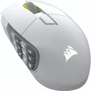 Corsair Scimitar Elite Wireless SE pelė, žaidimams, dešiniarankiams, belaidė RF ir Bluetooth, 33000 DPI
