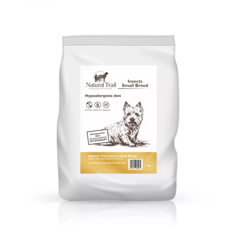 NATURAL TRAIL Insect Small Breed Hypoallergenic Diet - sausas šunų maistas - 2 kg