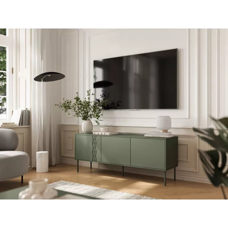 Cama RTV 3D TRESSE Spintelė 150x40x55 matinis žalias