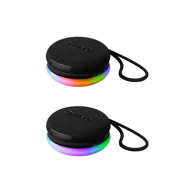 Nešiojama „Bluetooth“ kolonėlė DEFENDER ENJOY 40 — 7 W RMS, „Bluetooth 5.3“, LED apšvietimas, LiPo baterija, 9 val., juoda