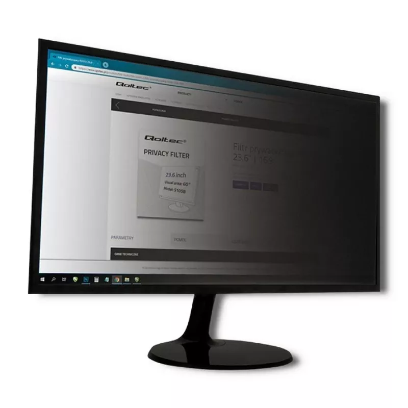 Qoltec 51054 ekrano privatumo filtras 48,3 cm (19) Nešiojamam kompiuteriui