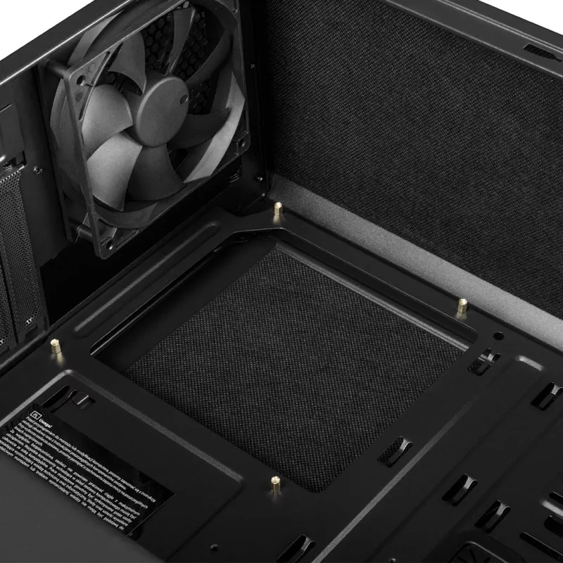 PC Case MODECOM Oberon Pro Midi Tower — juoda, palaiko ATX/microATX/ITX, 7 išplėtimo lizdai, iki 395 mm GPU, 5 HDD/3 SSD vietos