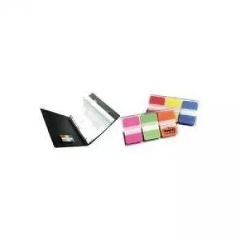 3M Post-It Tabs - 1 Solid - raudona - geltona - mėlyna - 22 žymekliai/spalva - 66 / dozatorius - mėlyna - raudona - geltona - 25,4 mm - 38 mm - 22 lapai