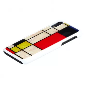 iKins išmaniojo telefono dėklas iPhone XR Mondrian White — apsauginis kietas galinis dangtelis