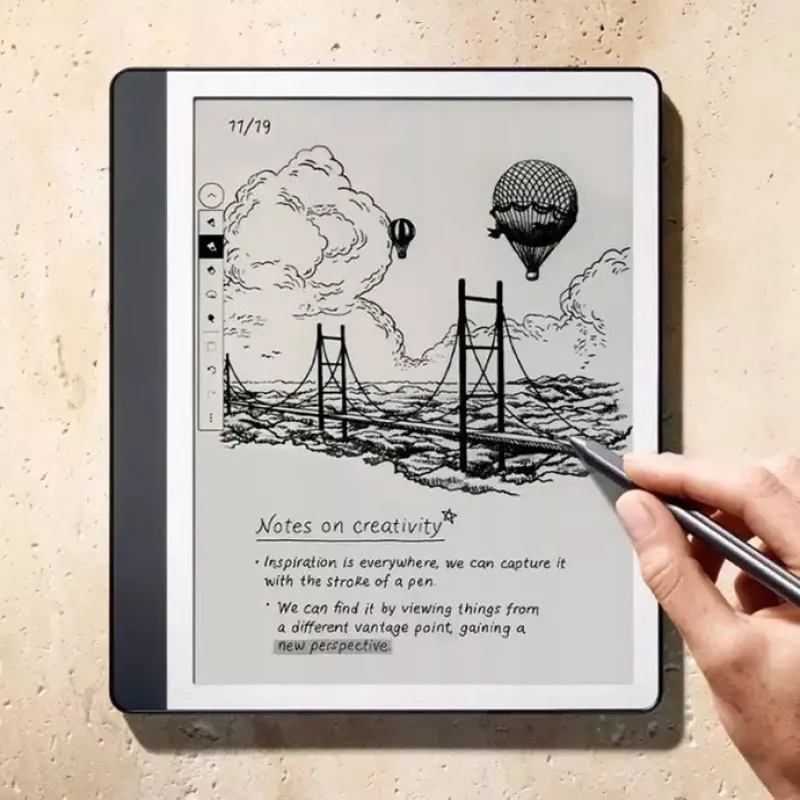 Ebook New Kindle Scribe - 2024 leidimas 10,2 colių neatspindintis ekranas 64 GB Wi-Fi (be užrakinimo ekrano skelbimų) su Premium Pen Tungsten