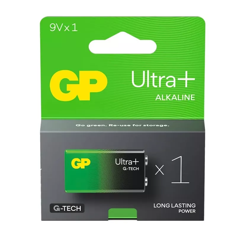 Šarminė baterija 6LR61 9V GP ULTRA+ 1 vnt.
