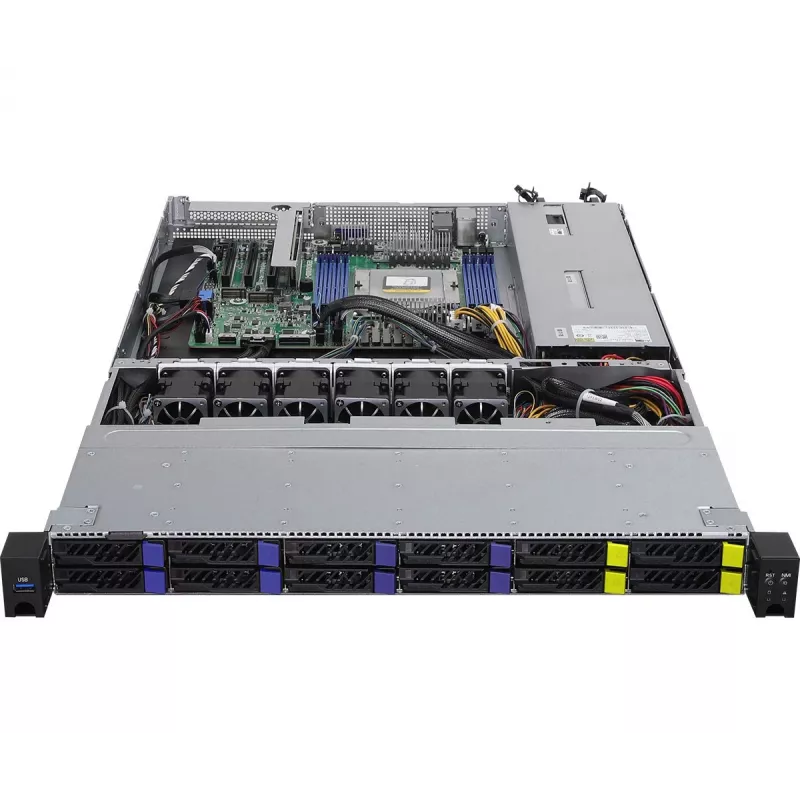 ASRock 1U8S4E-GENOA/2T serverio barebone SoC lizdas SP5 (LGA 6096) Rack (1U)