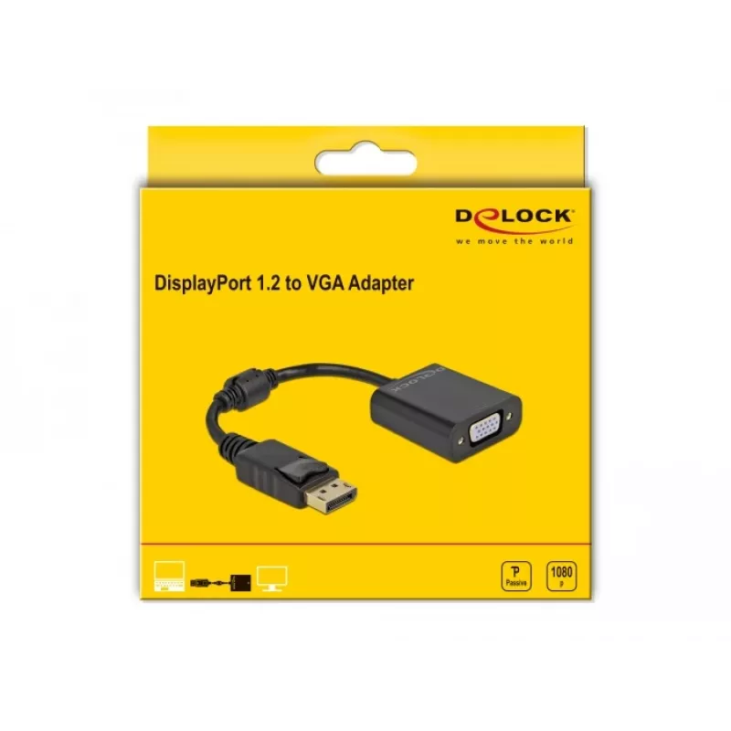 Adapteris DisplayPort 1.2 tėvas į VGA motiną DeLOCK 61006