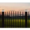 GB128 LED saulės energija maitinamas tvoros stulpo sodo žibintas, juodas - žalias mėlynas