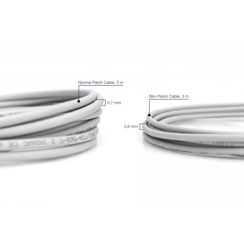 Tinklo kabelis Digitus CAT 6 U/FTP plonas komutacinis kabelis RJ-45 Cat6 2m Pilka