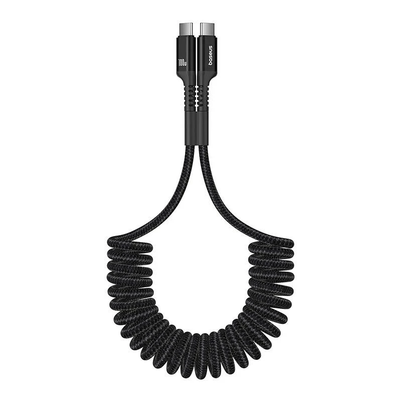 Baseus Fish-Eye USB C į USB C greito įkrovimo kabelis 1 m 100 W Juodas