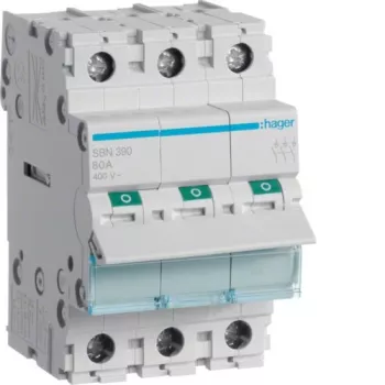 Grandinės pertraukiklis Hager SBN390 3 modulių 100A 440V