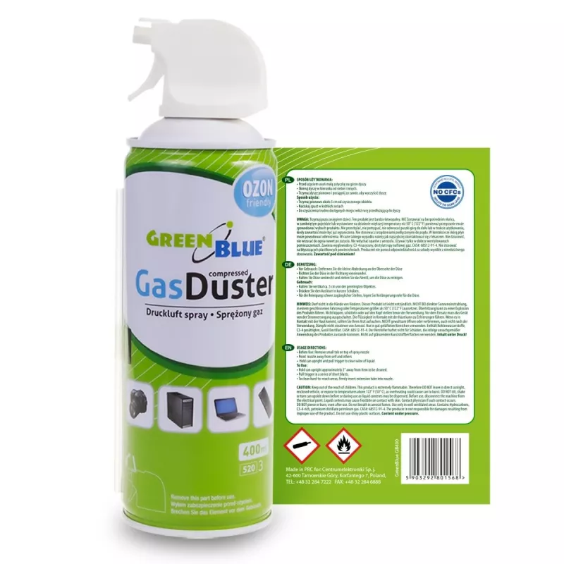 Suspaustas oras GreenBlue GB400 400ml pistoletinis purkštuvas - pistoletinis purškalas