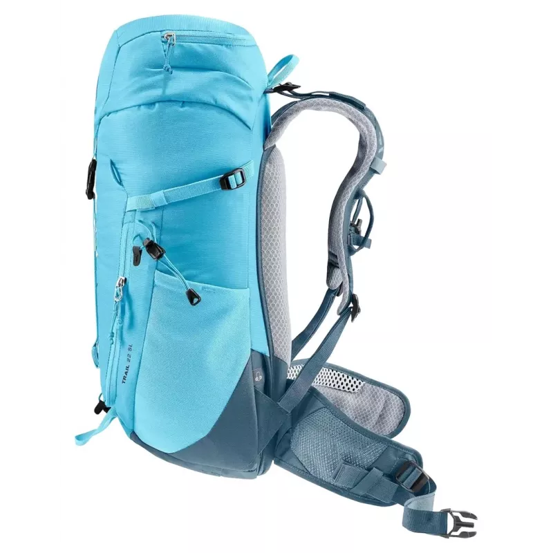 Kuprinė DEUTER Trail 22 SL moteriška žygeiviška kuprinė, 22 L, lagoon-atlantic, poliesteris, 990 g