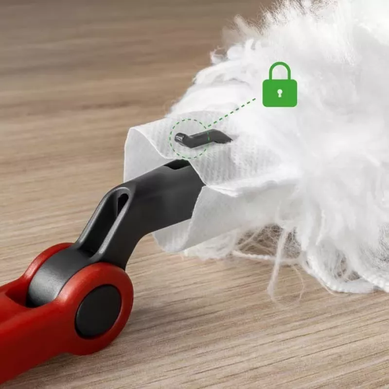 Vileda šluotelė su ilga rankena + 1 Flex&Catch papildymas