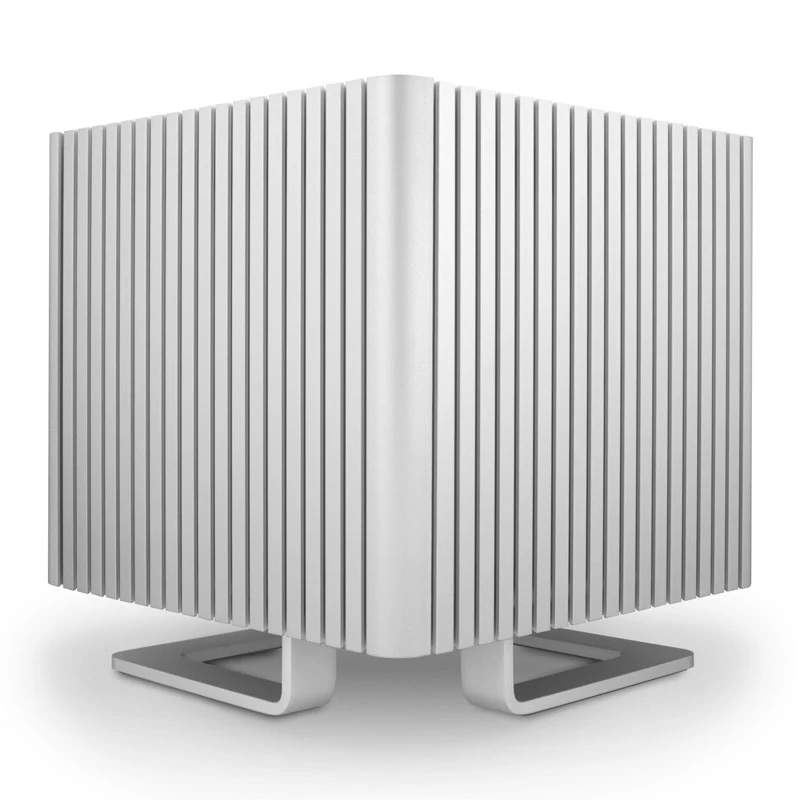 Streacom DB4 beventilis kubo korpusas + Nano 120 W maitinimo šaltinis - sidabrinė